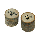 2x Wooden Rustic Wedding Engagements Ring Box Bearer Ring Holder Case Gift G Kw