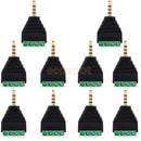 10x3.5mm 1/8" TS Mono Male Plug to AV 2 Pin Connector Headphone Jack