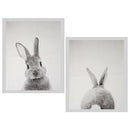 2-Pack Modern Art Oil Painting Canvas Picture Rabbit Wall Decor 40x50cm