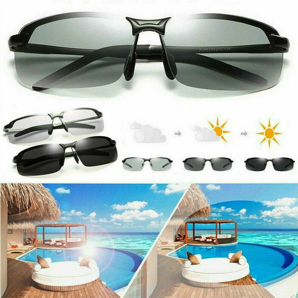 Change Color UV 400 Men's Polarized Sunglasses Day Night Vision Driving Glasses