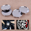 4pc 68mm Chrome Plated ABS Plastic Car Auto Wheel Rim Center Hub Caps Covers Set