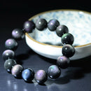 6A Rainbow Handmade Jewelry Obsidian Bead Elastic Bracelets Bangle Natural Agate