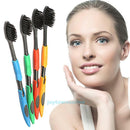 4pcs Professional Adults Bamboo Charcoal Soft Toothbrush Gentle Antibacterial