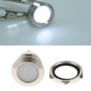 8mm 12V LED Metal Indicator Instrument Panel Light Lamp w/ Wire White Light