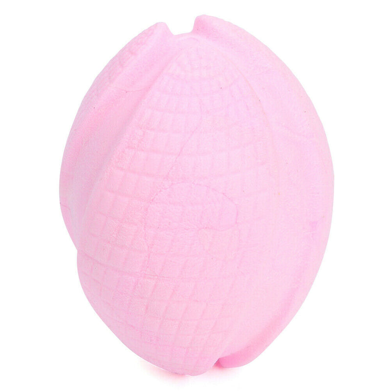 Pet Rugby Shape Chew Toys Dog Bite Tooth Clean Interactive Balls (Pink)