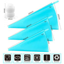 Silicone Pastry Bags, 3 Sizes Reusable Icing Piping Bags Baking Cookie Cake N3U7