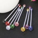 8 Pieces Lady Clear Acrylic Ball Belly Bars Jewellery Navel Button Ring Piercing