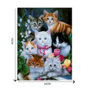 DIY Animal Diamond Painting Cross Stitch Kit Embroidery Decor Craft (Cat)