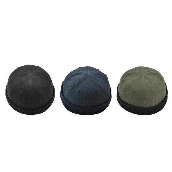 3pcs Mens Skullcap Navy Cap Docker Hat Beanie Sailor Fisherman Retro Hat