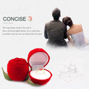 Rose Flower Flocking Ring Box Wedding Valentine Gift Packing Case with Rod