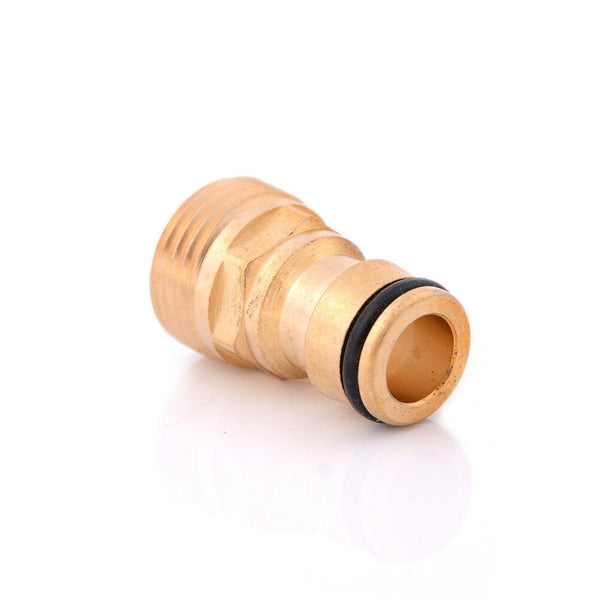 1/2" Threaded Brass Tap Adaptor Garden Water Hose Quick Pipe Connector LJ
