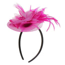 2pcs 1920s  Feather Fascinator Flower Veil Hat Headband Fancy Dress