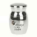 Paw Letters Printed Stainless Steel Pet Cinerary Casket Urn Pendant Deluxe