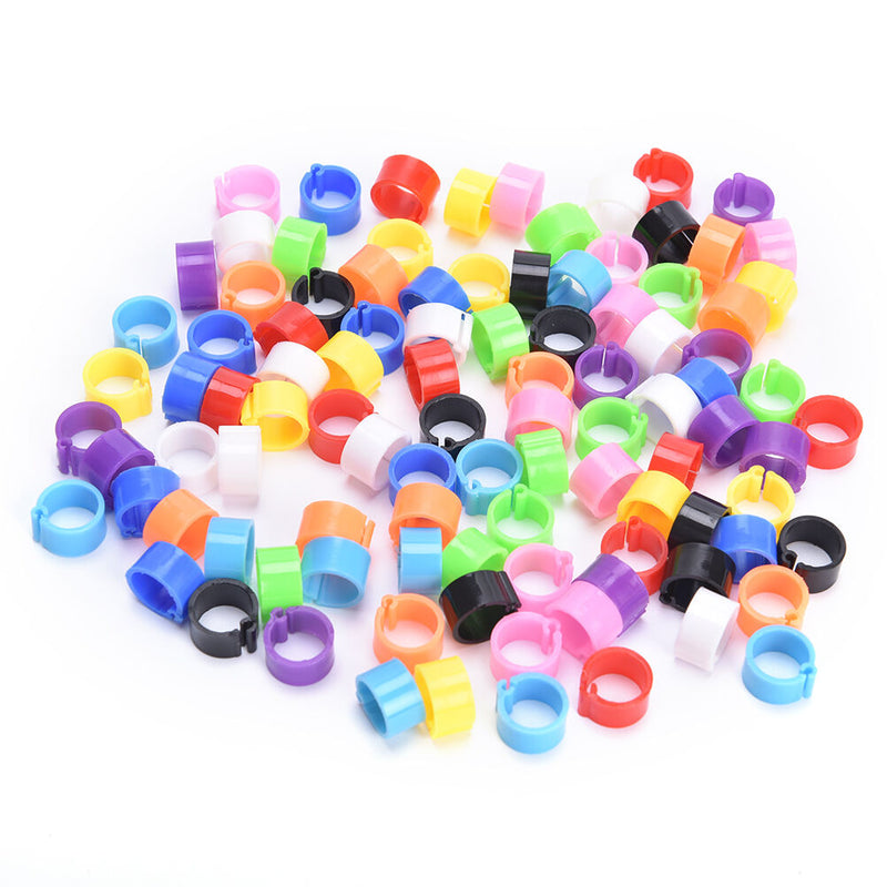 100x bird rings 8mm leg bands clip pigeon dove chicks duck bantam poultry  JR