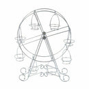 8-Cup Ferris Wheel Cupcake Stand - Round Rotating Stainless Steel by