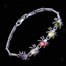 Novelty Rhinestone Punk Style Spider Chain Link Bracelet Charm Jewelry Gift