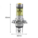 2X H4 100W High Power 4300K LED Fog Driving Bulbs Lamp DRL DC 12V Yellow