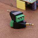 2pcs 3.5mm to Dual Channel Terminal Audio Male Plug Connectors Adapters A