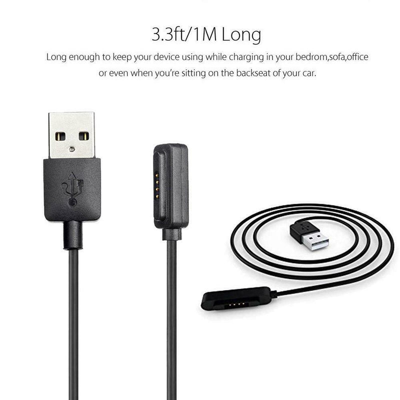 1M USB Magnetic Faster Charging Cable Charger For ASUS ZenWatch 2 Smart Watch