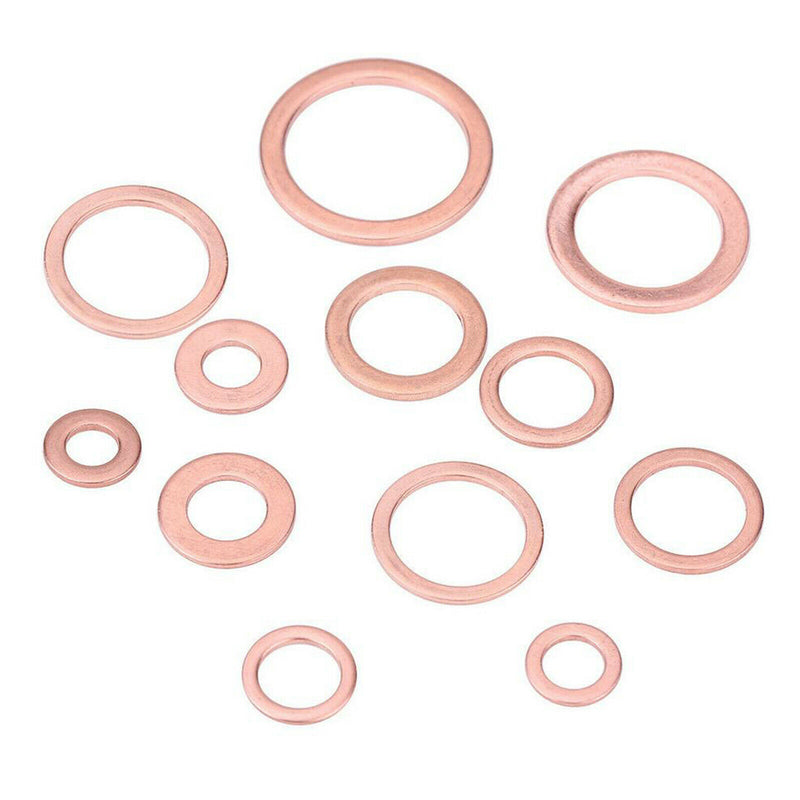280pcs Assorted Solid Copper Car Engine Crush Washers Gasket