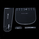 4Pcs/set Clear Acrylic Handbag Pattern Stencil Template Set Leather Acrylic