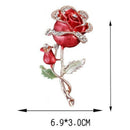 1X Fashion Personality Flowers Roses Women's Brooch Pin Rhinestone Covered  O2Y8