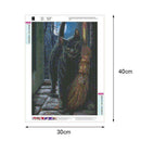 5D DIY Full Drill Diamond Painting Black Cat Cross Stitch Embroidery Mosaic30x40