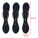 3 Pieces Sew On Leather Snap Buckle Sewing Fastener Repair Replacement Black 4.0
