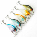 5pcs Plastic Set of Fishing Lures Bass China CrankBait Hard Crank Bait 4.5cm/4g