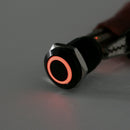 4Pin 12mm 12V Angel Eye LED Light Metal Push Button Momentary Switch Waterproof