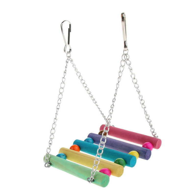 5pcs Bird Toys Hammock Rattan Balls Bells Perches Swing for Cage Decoration