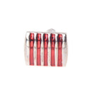 5-Strip Red Enamel Cufflinks