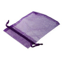 100 Organza Wedding Favour Bags Jewellery Pouches 9cm x 12cm Purple
