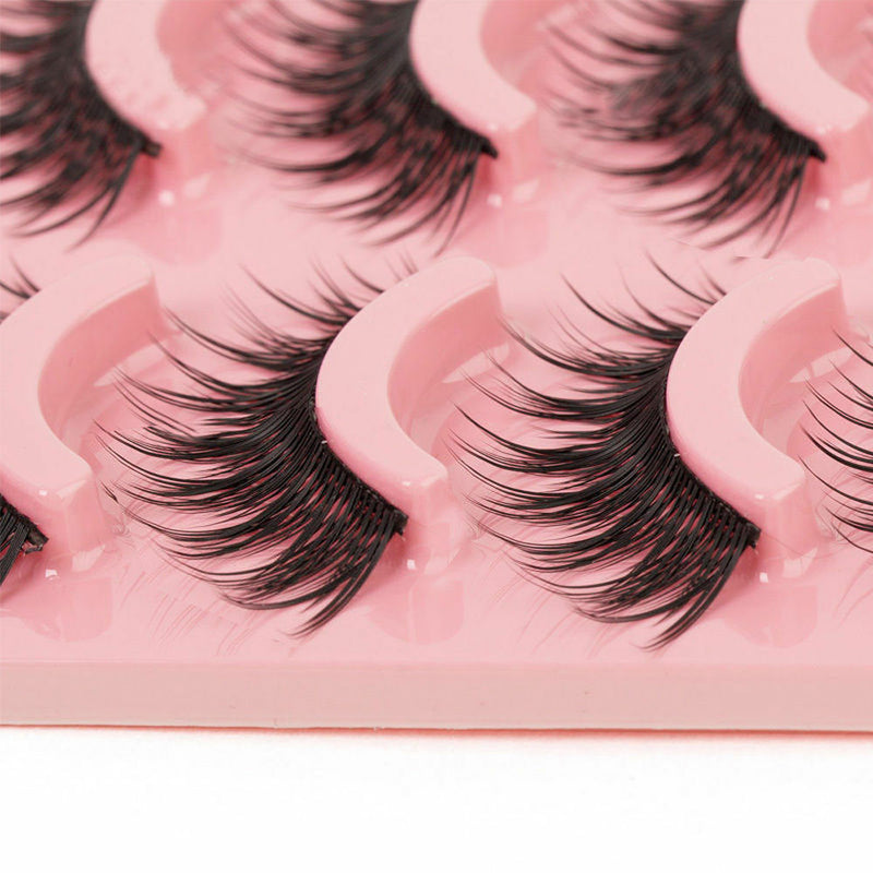 5 Pairs Long Makeup Cross Thick False Eyelashes Eye Lashes Nautral Handmade A Gw