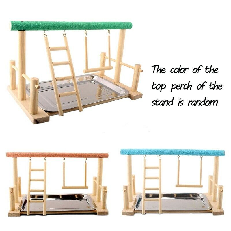 Bird Playground Parrots Wood Perch Playstand Gym Stand Playpen Ladder with