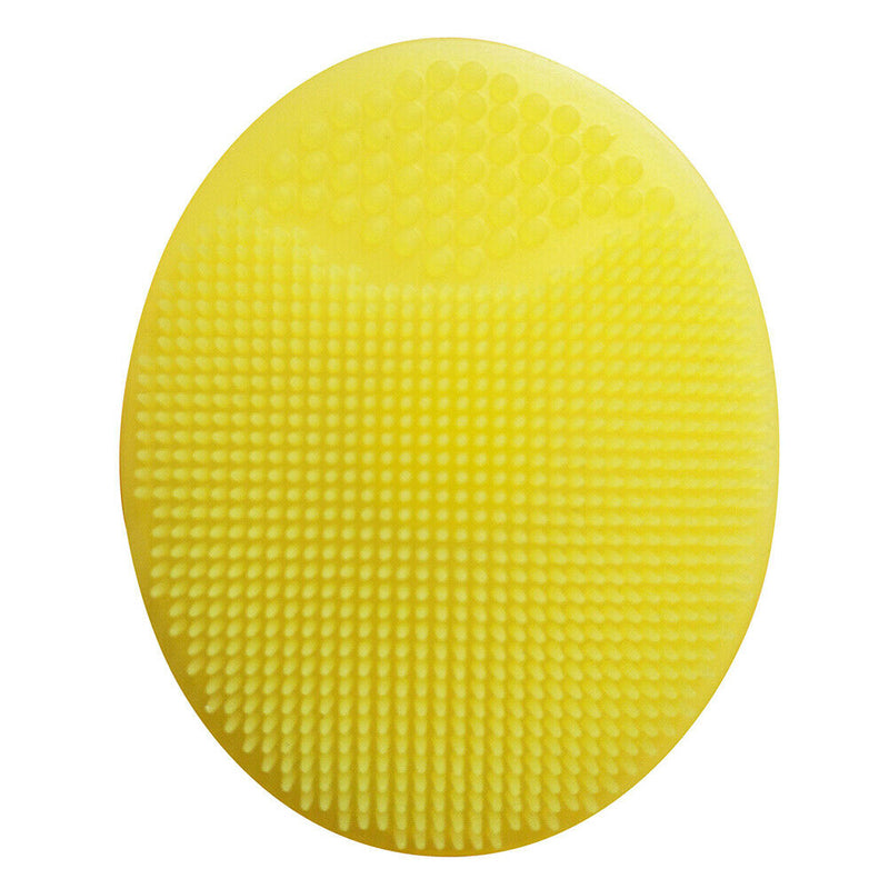 Silicone Face Cleansing Brushes Baby Shampoo Massage Mini Brush (Yellow)