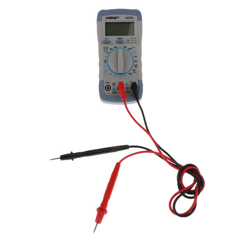 Digital LCD Multimeter Measuring Device DC AC Voltage  A830L- Gray \u0026 White