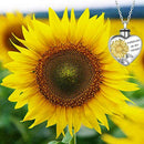 Women Sunflower Pendant Necklace Fashion Lettering Alloy Flower ClavicleCha U8D4