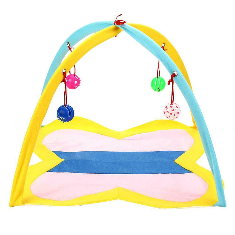 Cat Play Tent Hammocks Sleep Bed Foldable Kitten Mat with Balls Pets Toys