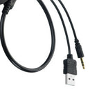 USB & 3.5mm AUX to Bluetooth Audio Aux & USB Female Adapter Cable For Car B