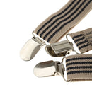 2Sets Boys Adjustable Suspenders Clip-on Braces Belts with Plaid Bowties Set