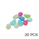 20pcs Colorful Glow in The Dark Luminous Stones Fish Tank Aquarium Pebbles Rock