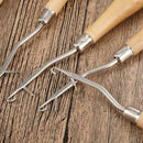 6.2 Inch Wooden Bent Latch Hook Crochet Needle Hook Tool, Set of 5 R5H5