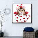 Home Decoration 5D Cute Cat Diamond Painting Cross Stitch Embroidery Craft