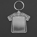 Lot of 5 Pcs Keychain Ring DIY Clothes Shaped Blank Photo Frame 5.2x5.6cm Y8Y2