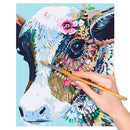 Colorful Cow DIY Oil Painting Paint by Numbers Kit Unframed For Home Art Crafts