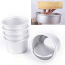 Aluminum Alloy Round Mini Cake Pan Removable Bottom Pudding Mol Cy