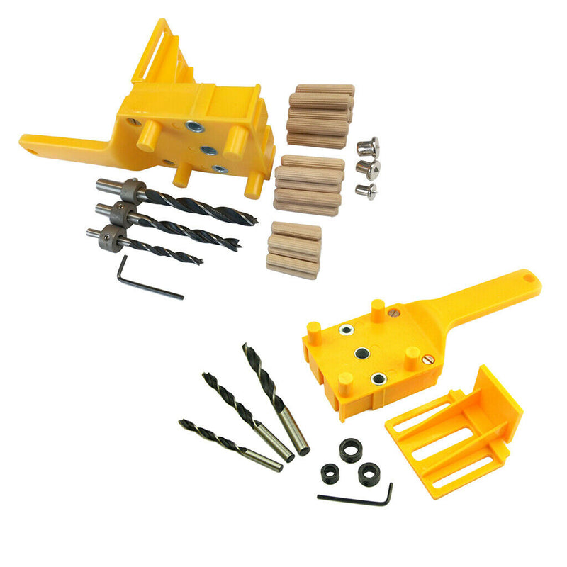 2 Pieces Woodworking Dowel Jig With Drill Bits Sets For Joinery Doweling