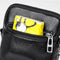 Women Soft PU Messenger Bag Multi-layer Shoulder Zipper Phone Pouch (Black)