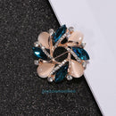 Fashion Women Crystal Flower Brooch Pin Shiny Dress Decorative Ornament Gift